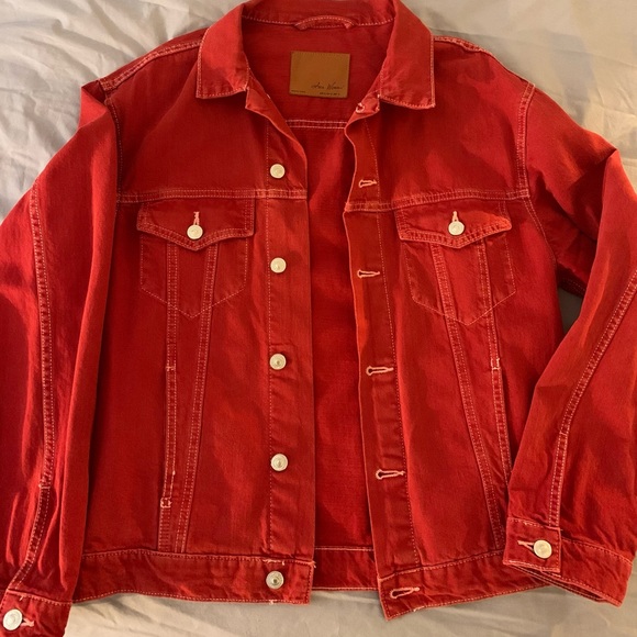 Red Zara jeans material Jacket🚨⚡️⚡️ - Picture 2 of 3